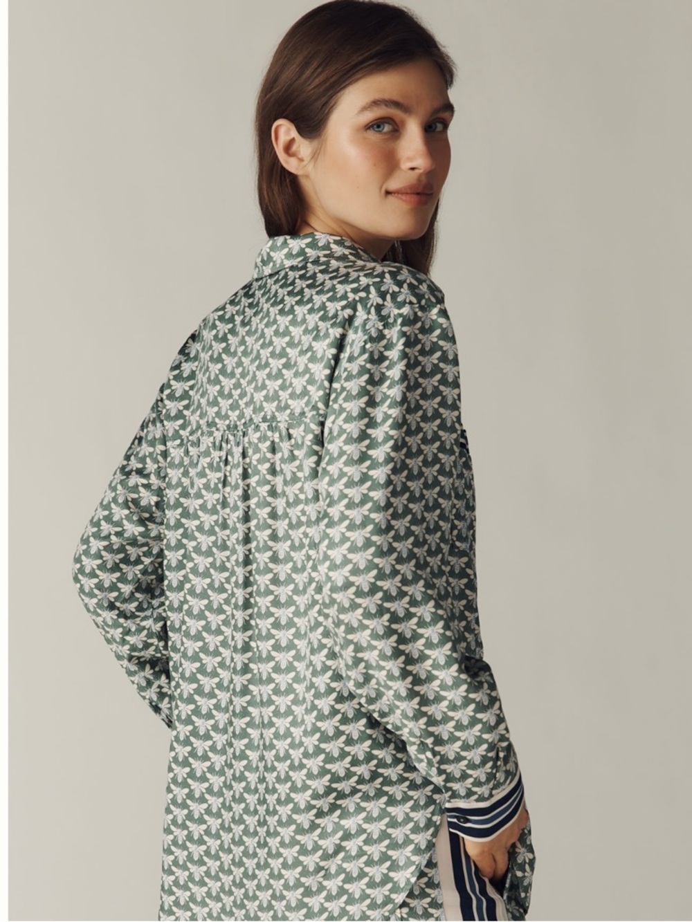 Maeve Silky Shirt Blouse - Picture 3 of 4